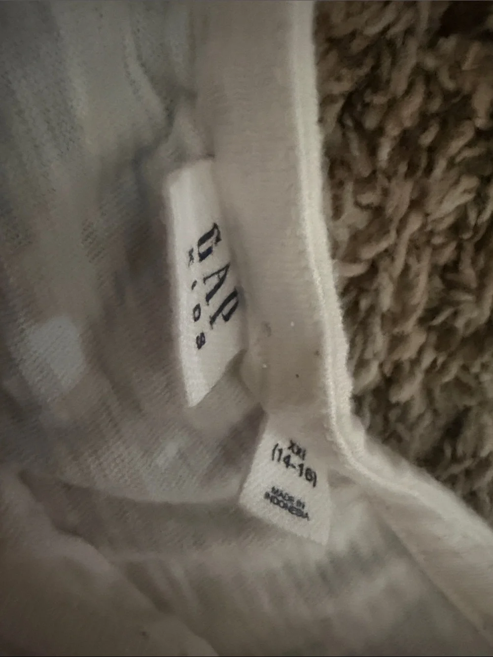 GAP White Long Sleeve Tee with Subtle Sparkle